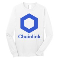 Funny Chainlink LINK Chainlink Blue Funny Chainlink Crypto Chainlink Merch Long Sleeve Shirt