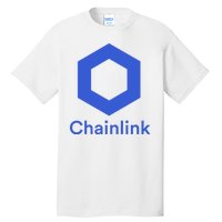 Funny Chainlink LINK Chainlink Blue Funny Chainlink Crypto Chainlink Merch Tall T-Shirt