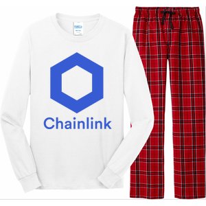 Funny Chainlink LINK Chainlink Blue Funny Chainlink Crypto Chainlink Merch Long Sleeve Pajama Set