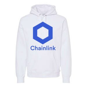 Funny Chainlink LINK Chainlink Blue Funny Chainlink Crypto Chainlink Merch Premium Hoodie