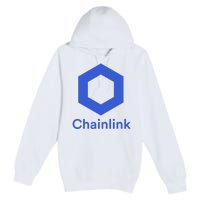 Funny Chainlink LINK Chainlink Blue Funny Chainlink Crypto Chainlink Merch Premium Pullover Hoodie