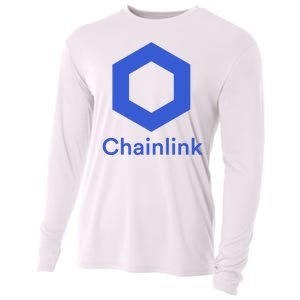 Funny Chainlink LINK Chainlink Blue Funny Chainlink Crypto Chainlink Merch Cooling Performance Long Sleeve Crew