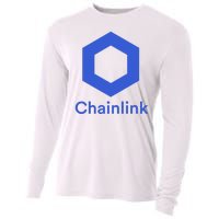 Funny Chainlink LINK Chainlink Blue Funny Chainlink Crypto Chainlink Merch Cooling Performance Long Sleeve Crew