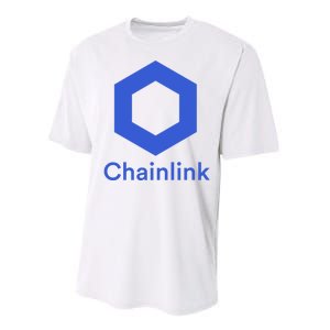 Funny Chainlink LINK Chainlink Blue Funny Chainlink Crypto Chainlink Merch Performance Sprint T-Shirt