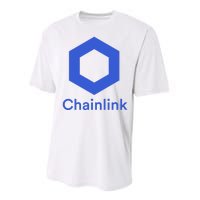 Funny Chainlink LINK Chainlink Blue Funny Chainlink Crypto Chainlink Merch Performance Sprint T-Shirt