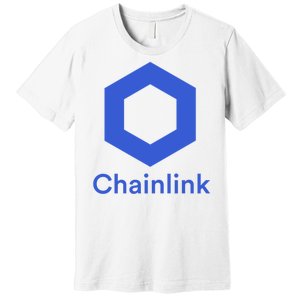 Funny Chainlink LINK Chainlink Blue Funny Chainlink Crypto Chainlink Merch Premium T-Shirt