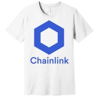 Funny Chainlink LINK Chainlink Blue Funny Chainlink Crypto Chainlink Merch Premium T-Shirt