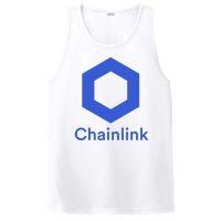 Funny Chainlink LINK Chainlink Blue Funny Chainlink Crypto Chainlink Merch PosiCharge Competitor Tank