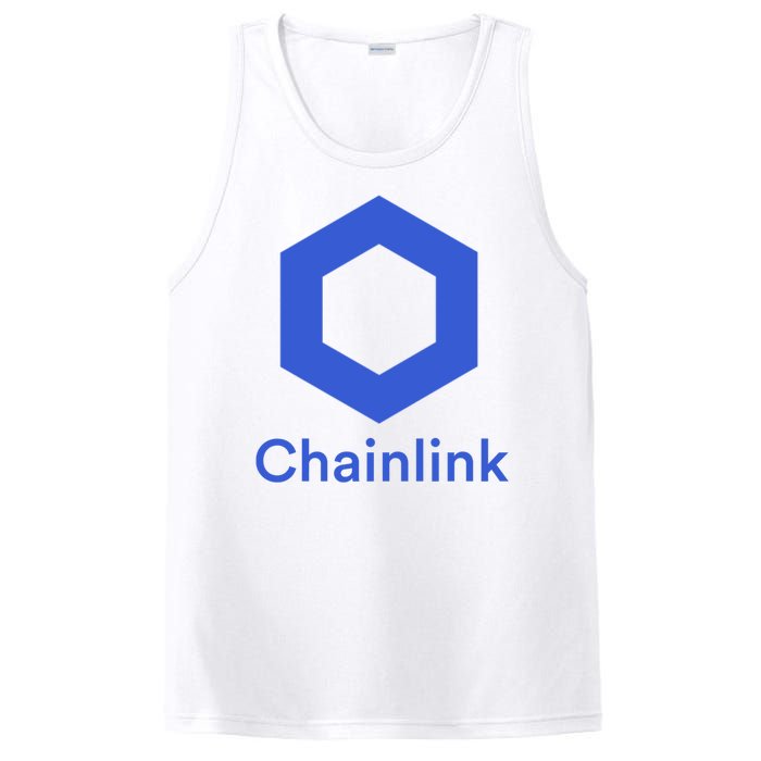 Funny Chainlink LINK Chainlink Blue Funny Chainlink Crypto Chainlink Merch PosiCharge Competitor Tank