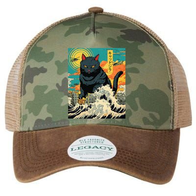 Funny Cat Lover Catzilla Cat Owner Legacy Tie Dye Trucker Hat