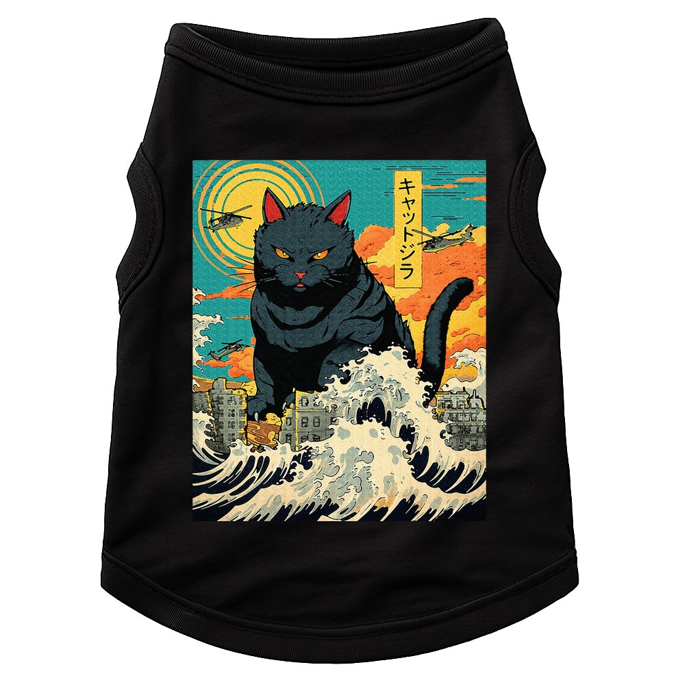 Funny Cat Lover Catzilla Cat Owner Doggie Tank