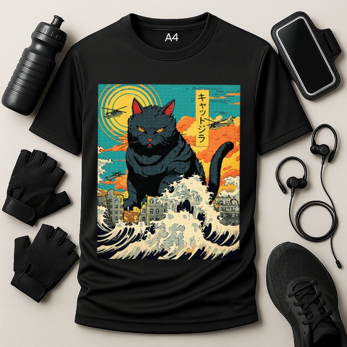 Funny Cat Lover Catzilla Cat Owner Performance Shirt