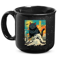 Funny Cat Lover Catzilla Cat Owner 15oz Campfire Ceramic Mug