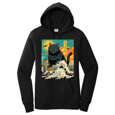Funny Cat Lover Catzilla Cat Owner Women's Pullover Hoodie