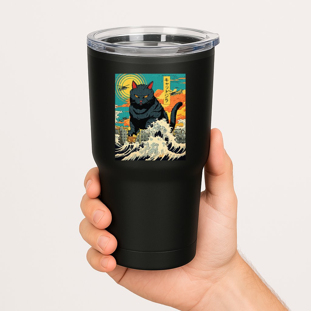 Funny Cat Lover Catzilla Cat Owner Tumbler