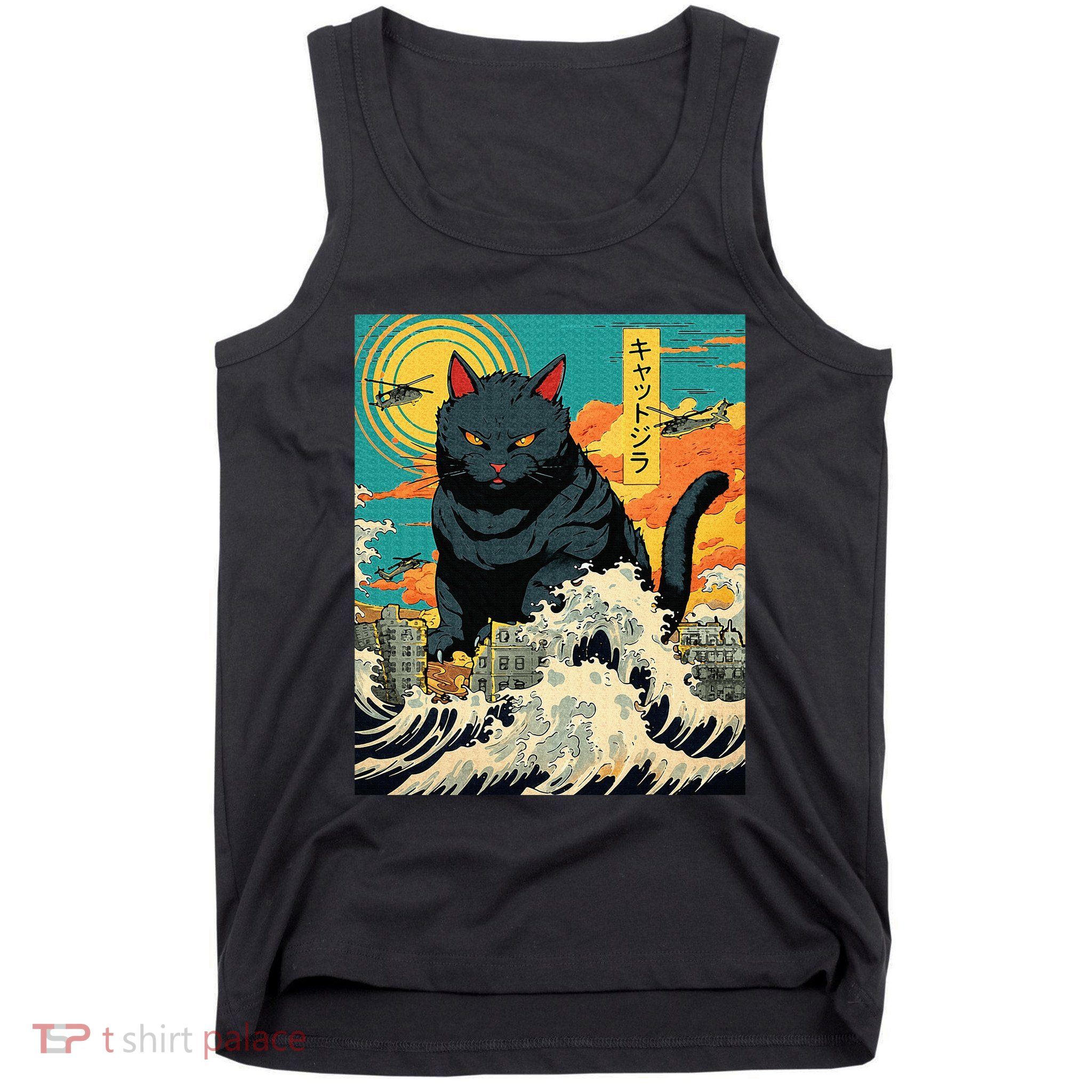 Funny Cat Lover Catzilla Cat Owner Tank Top