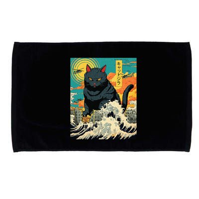 Funny Cat Lover Catzilla Cat Owner Microfiber Hand Towel