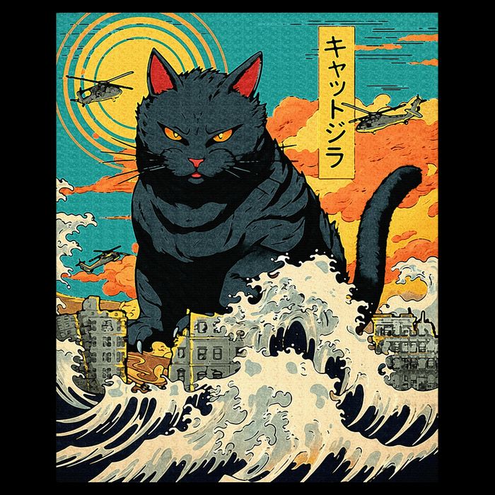Funny Cat Lover Catzilla Cat Owner Zip Tote Bag
