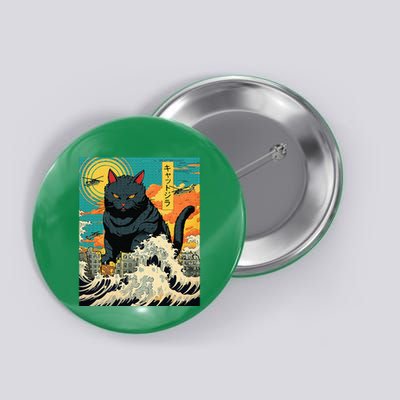 Funny Cat Lover Catzilla Cat Owner Button