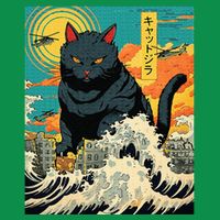 Funny Cat Lover Catzilla Cat Owner Button