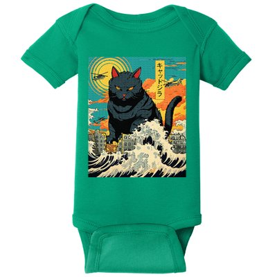 Funny Cat Lover Catzilla Cat Owner Baby Bodysuit