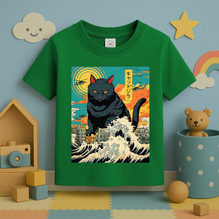 Funny Cat Lover Catzilla Cat Owner Toddler T-Shirt