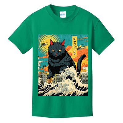 Funny Cat Lover Catzilla Cat Owner Kids T-Shirt