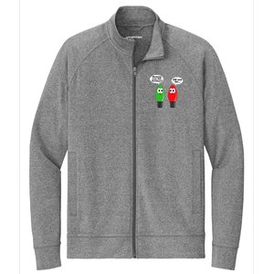 Funny Christmas Lights Joke Light Bulb Working Off On Pun Stretch Full-Zip Cadet Jacket