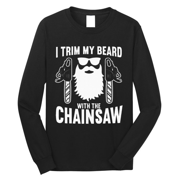 Funny Chainsaw Lumberjack Woodworking Long Sleeve Shirt