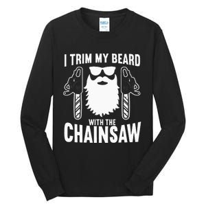 Funny Chainsaw Lumberjack Woodworking Tall Long Sleeve T-Shirt