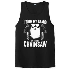 Funny Chainsaw Lumberjack Woodworking PosiCharge Competitor Tank