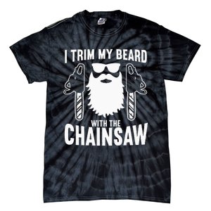 Funny Chainsaw Lumberjack Woodworking Tie-Dye T-Shirt