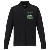 Funny Camping Lover Design For Men Women Camping Vacationist Performance Long Sleeve Polo