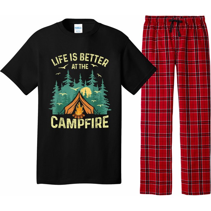 Funny Camping Lover Design For Men Women Camping Vacationist Pajama Set