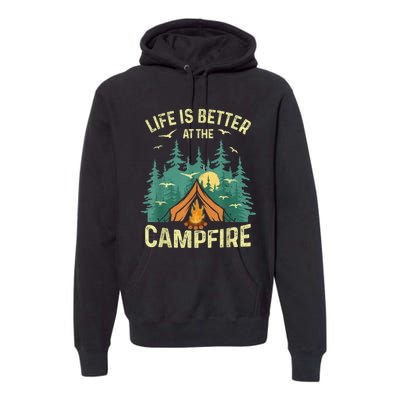 Funny Camping Lover Design For Men Women Camping Vacationist Premium Hoodie