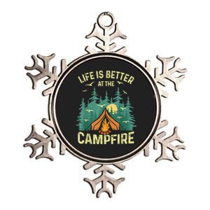 Funny Camping Lover Design For Men Women Camping Vacationist Metallic Star Ornament