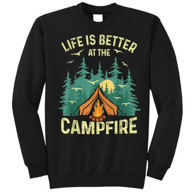 Funny Camping Lover Design For Men Women Camping Vacationist Tall Sweatshirt