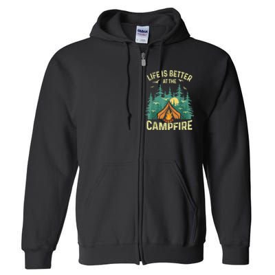 Funny Camping Lover Design For Men Women Camping Vacationist Full Zip Hoodie