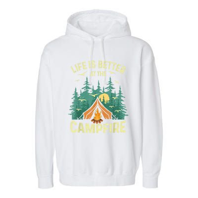 Funny Camping Lover Design For Men Women Camping Vacationist Garment-Dyed Fleece Hoodie