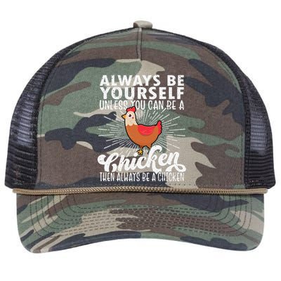 Funny Chicken Lover gift for mother's day Retro Rope Trucker Hat Cap