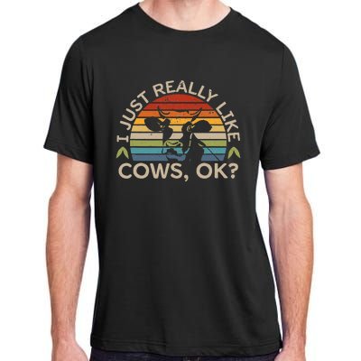 funny Cow Lover Gifts Cow Farmer Rancher Adult ChromaSoft Performance T-Shirt