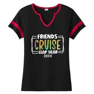 Friends Cruise Leap Year 2024 Matching Team Ladies Halftime Notch Neck Tee