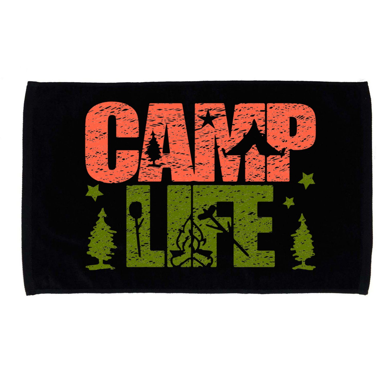 Funny Camp Life Camping Summer Gift Microfiber Hand Towel