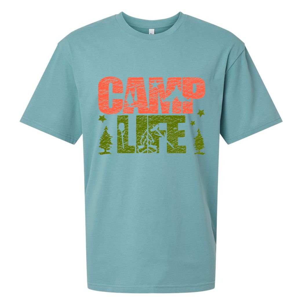 Funny Camp Life Camping Summer Gift Sueded Cloud Jersey T-Shirt