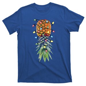 Funny Christmas Lights Upside Down Pineapple Swinger Funny Gift T-Shirt