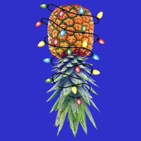 Funny Christmas Lights Upside Down Pineapple Swinger Funny Gift Zip Tote Bag
