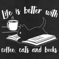 Funny Cute Life Is Better With Coffee Cats And Books Golf Towel