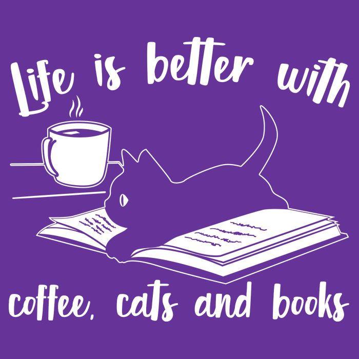 Funny Cute Life Is Better With Coffee Cats And Books Cooling Performance Long Sleeve Crew