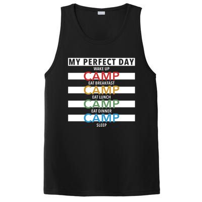 Funny Camping Lover Gift My Perfect Day Camp Great Gift PosiCharge Competitor Tank