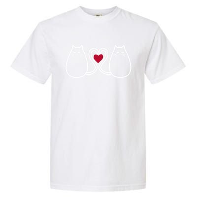 Funny Cat Lovers Valentine's Heart Top Gift Garment-Dyed Heavyweight T-Shirt